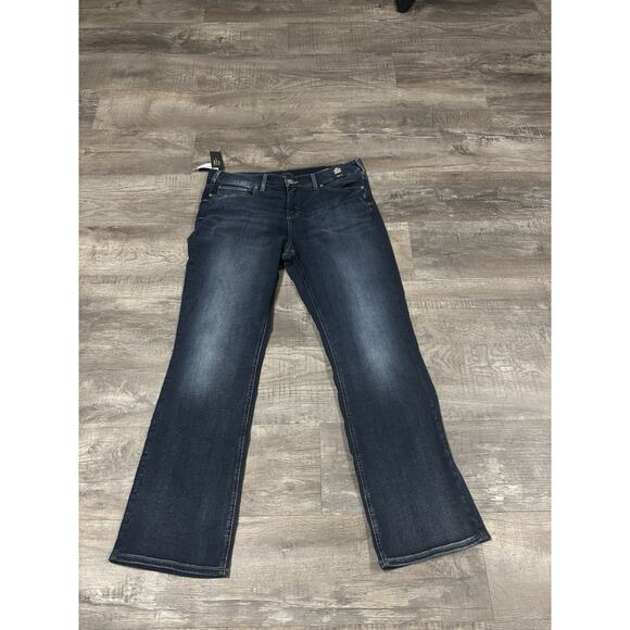 Silver Jeans Dark Wash Bootcut Denim Jeans 18x33 - Picture 1 of 6